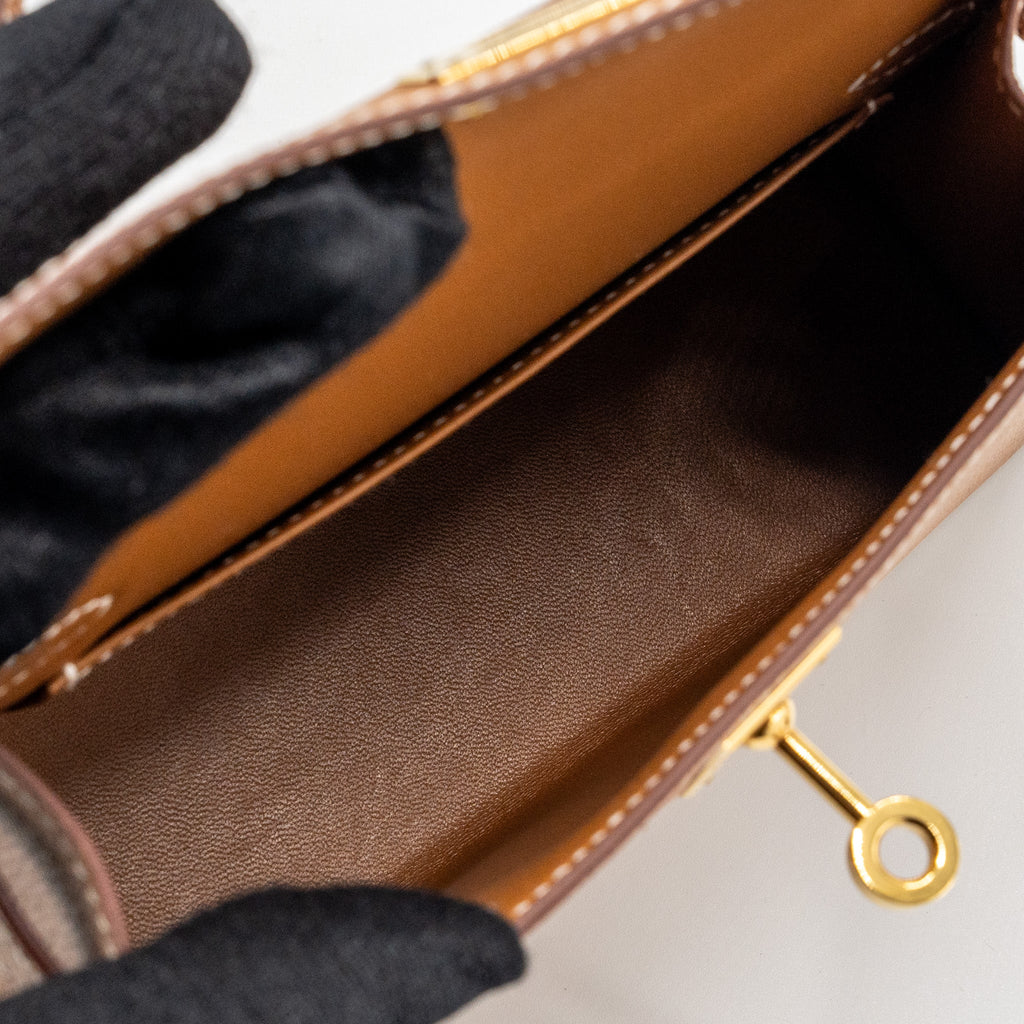 HERMES MINI KELLY EPSOM GOLD GHW