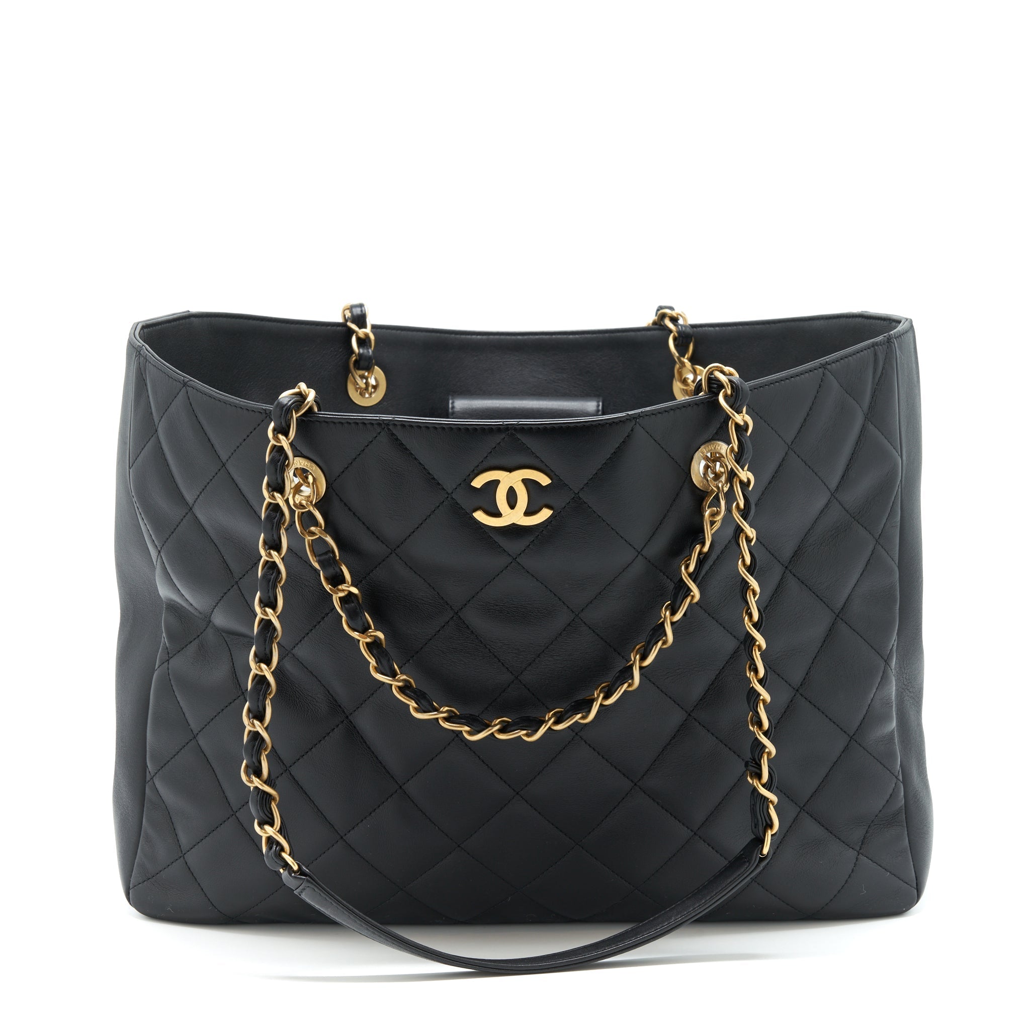 CHANEL SUPPLE TOTE BLACK GHW (MICROCHIP)