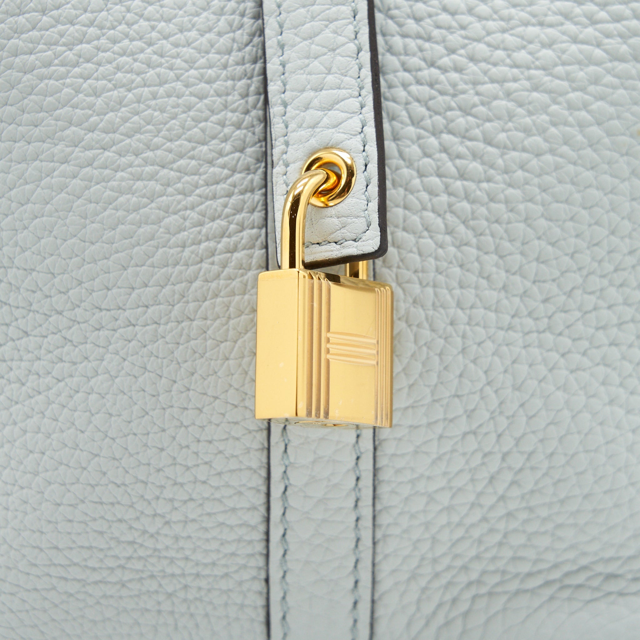 HERMES PICOTIN 18 LOCK BAG BLUE PALE GHW
