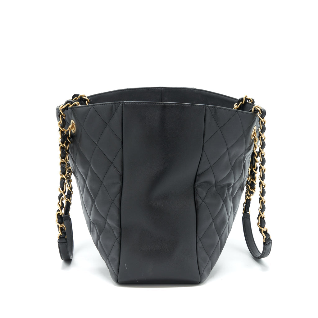 CHANEL SUPPLE TOTE BLACK GHW (MICROCHIP)