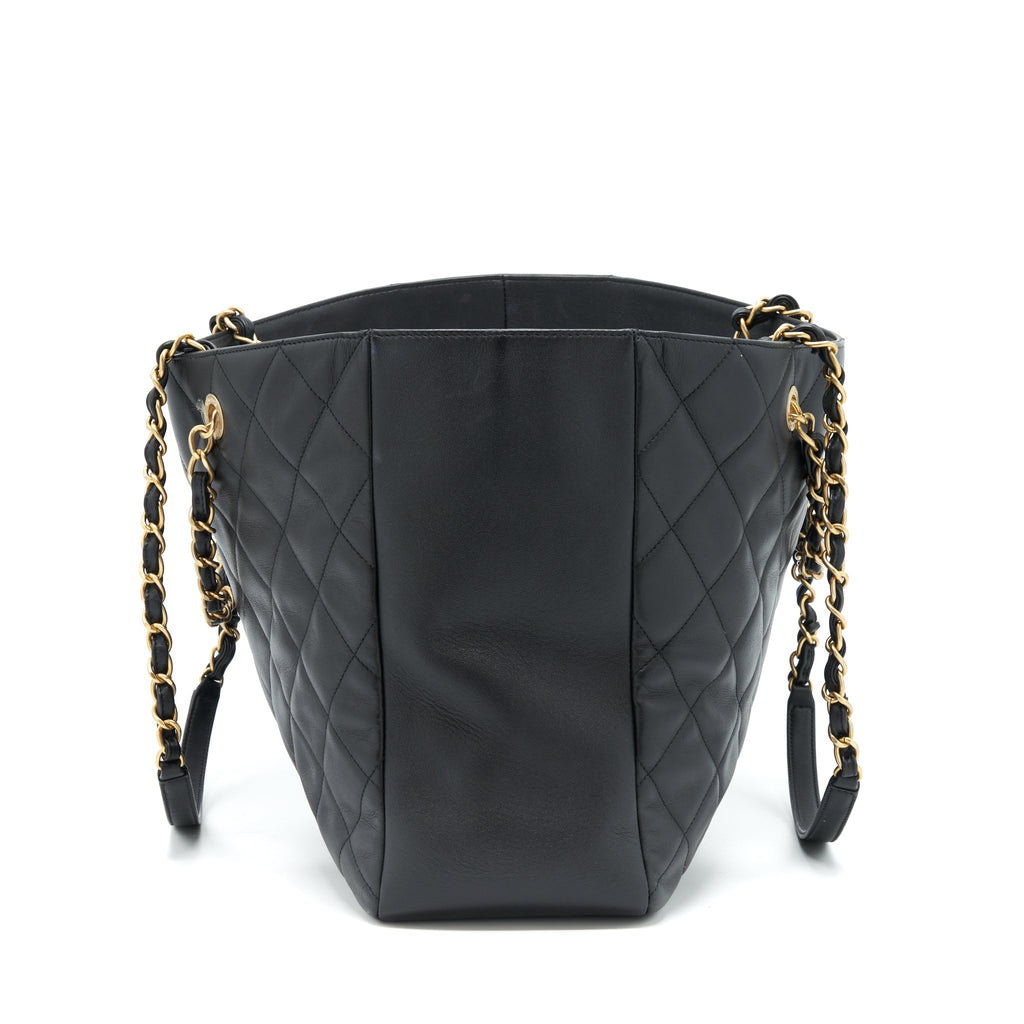 CHANEL SUPPLE TOTE BLACK GHW (MICROCHIP)