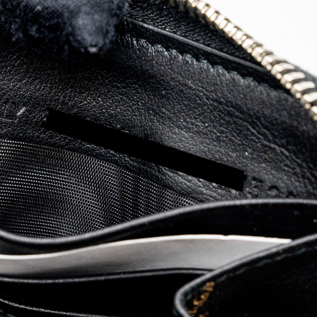 BALENCIAGA LOGO LONG ZIP WALLET CALFSKIN BLACK SHW