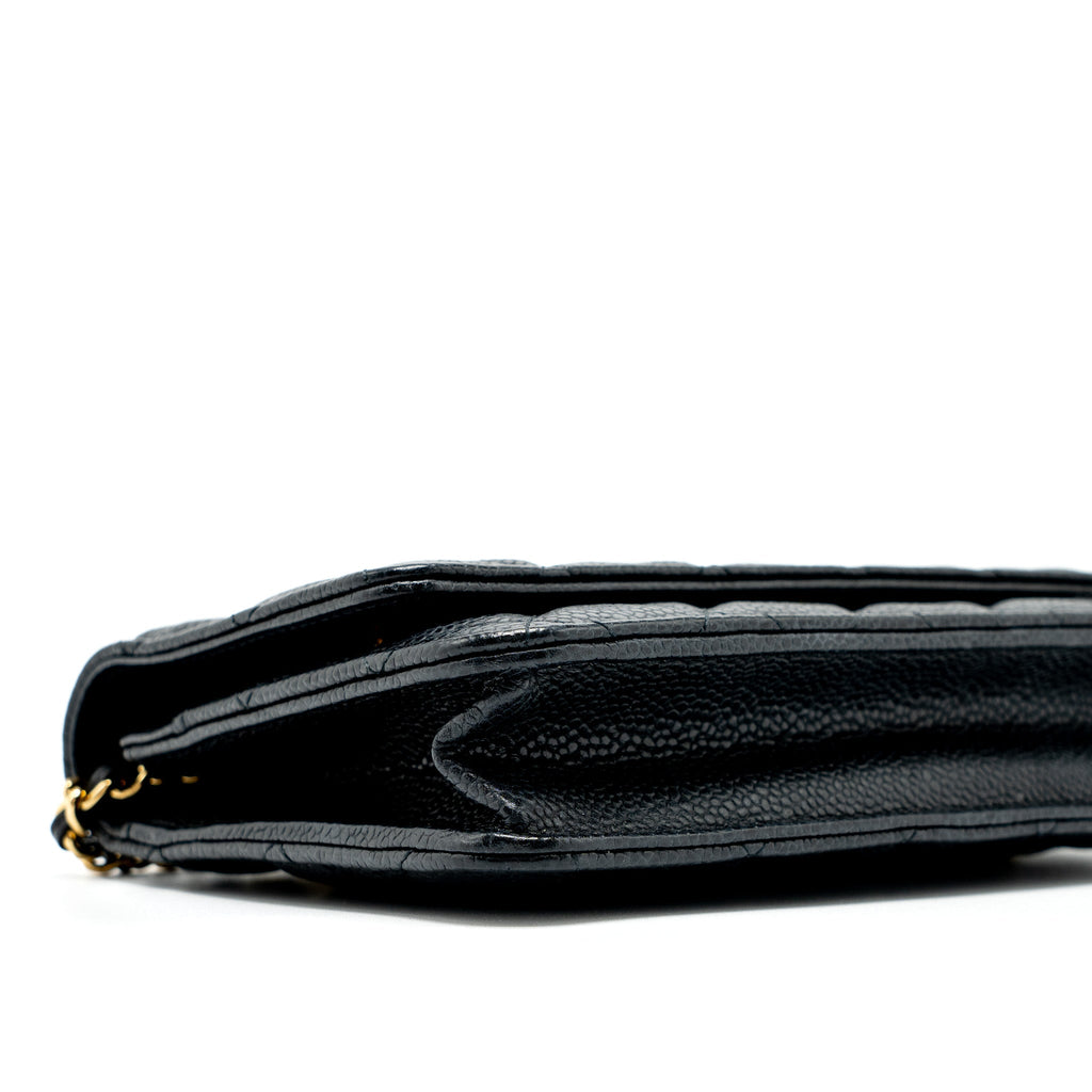 CHANEL CLASSIC WALLET ON CHAIN CAVIAR BLACK GHW
