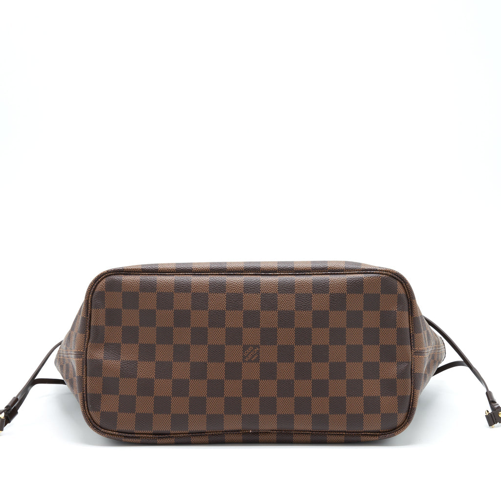 LOUIS VUITTON NEVERFULL MM DAMIER EBENE CANVAS / ROSE BALLERINE