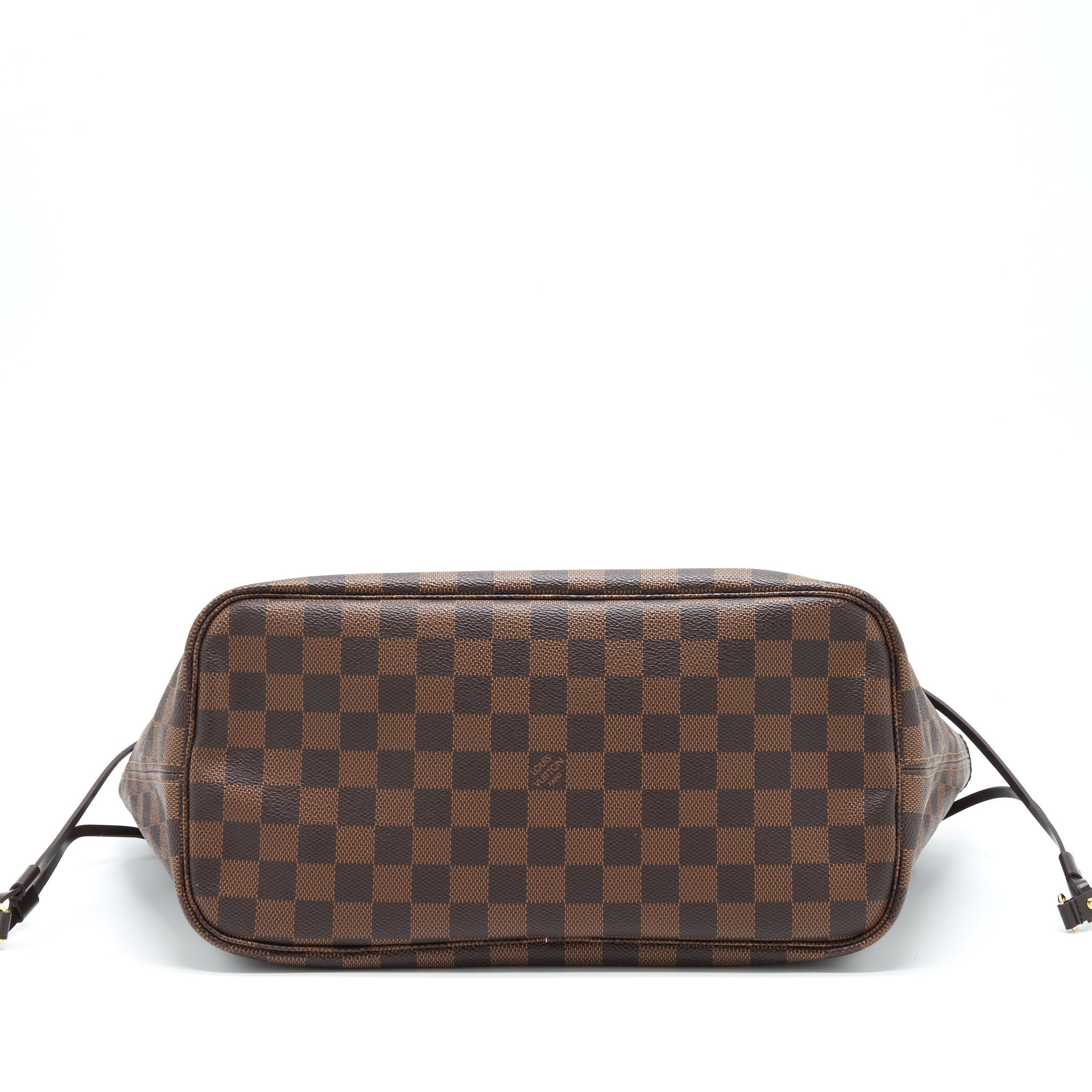 LOUIS VUITTON NEVERFULL MM DAMIER EBENE CANVAS / ROSE BALLERINE