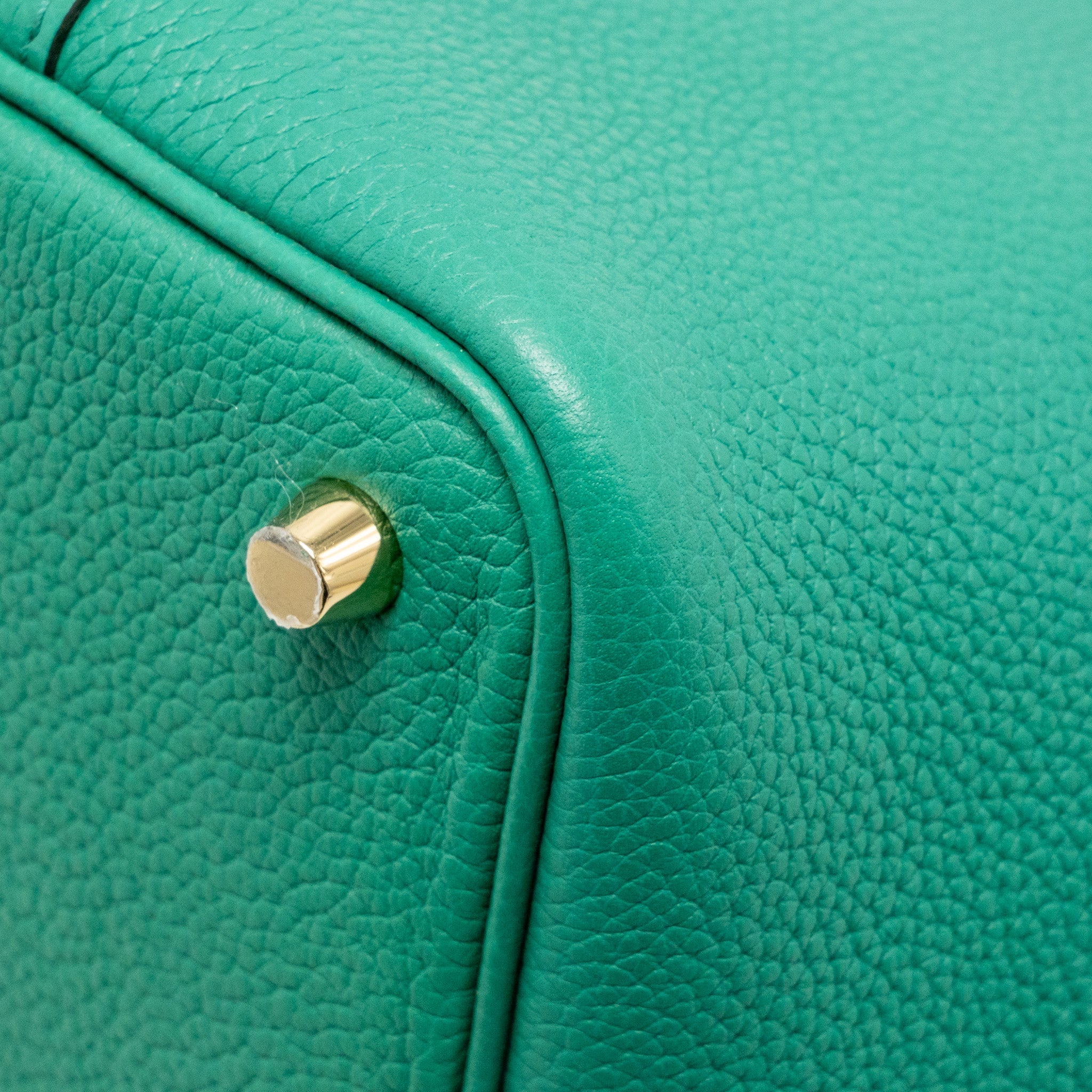 HERMES PICOTIN 18 LOCK BAG TAURILLON MAURICE VERT JADE GHW