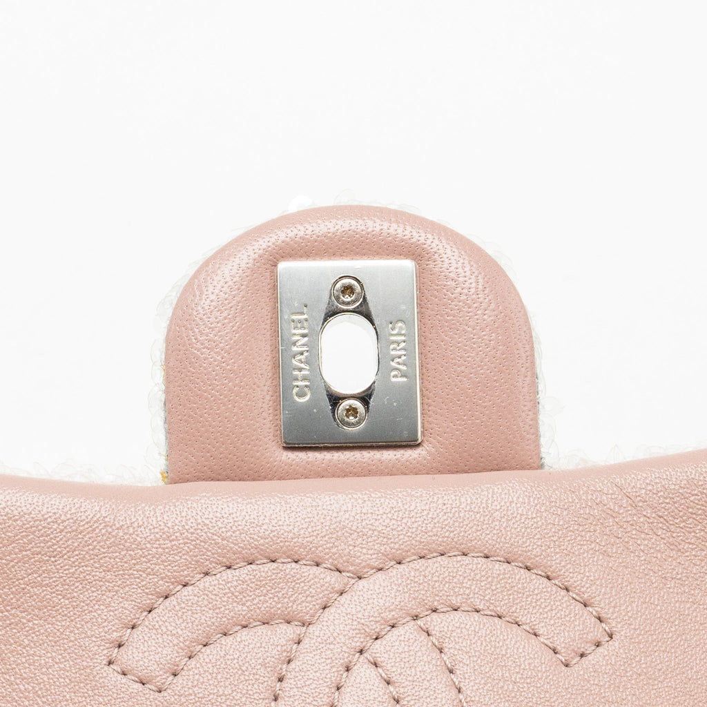 CHANEL 18S MINI WATERFALL FLAP BAG SEQUIN PINK/BLUE/YELLOW SHW