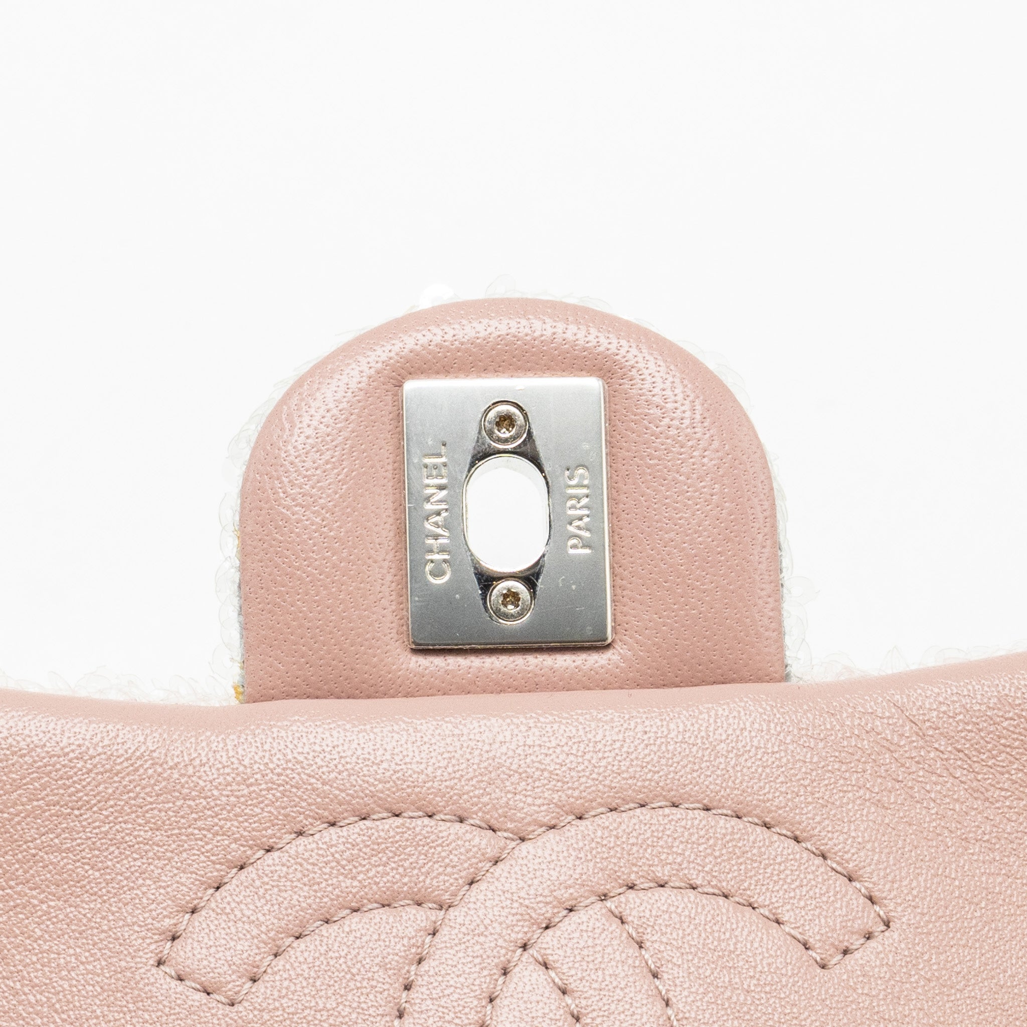 CHANEL 18S MINI WATERFALL FLAP BAG SEQUIN PINK/BLUE/YELLOW SHW