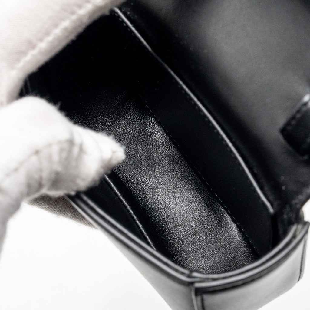 CELINE MINI TRIOMPHE SHINY CALFSKIN BLACK GHW