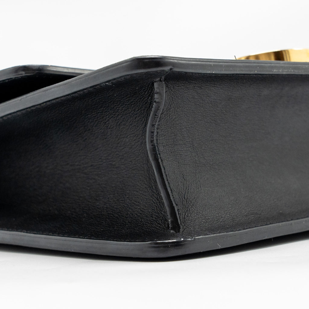 DIOR MEDIUM 30 MONTAIGNE FLAP BAG CALFSKIN BLACK GHW