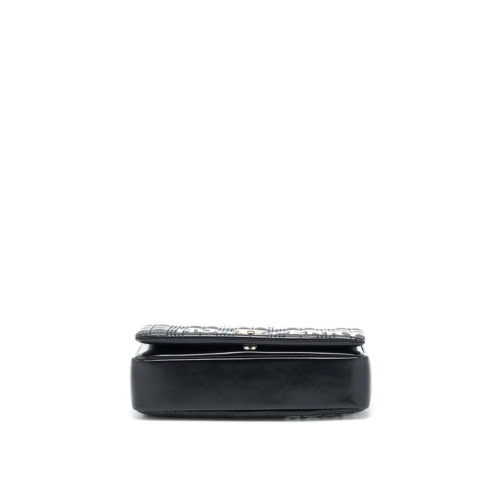 BURBERRY SMALL HORSEFERRY PRINT QUILTED LOLA BAG BLACK SHW