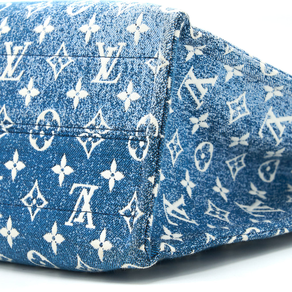 LOUIS VUITTON ONTHEGO MM MONOGRAM DENIM BLUE GHW