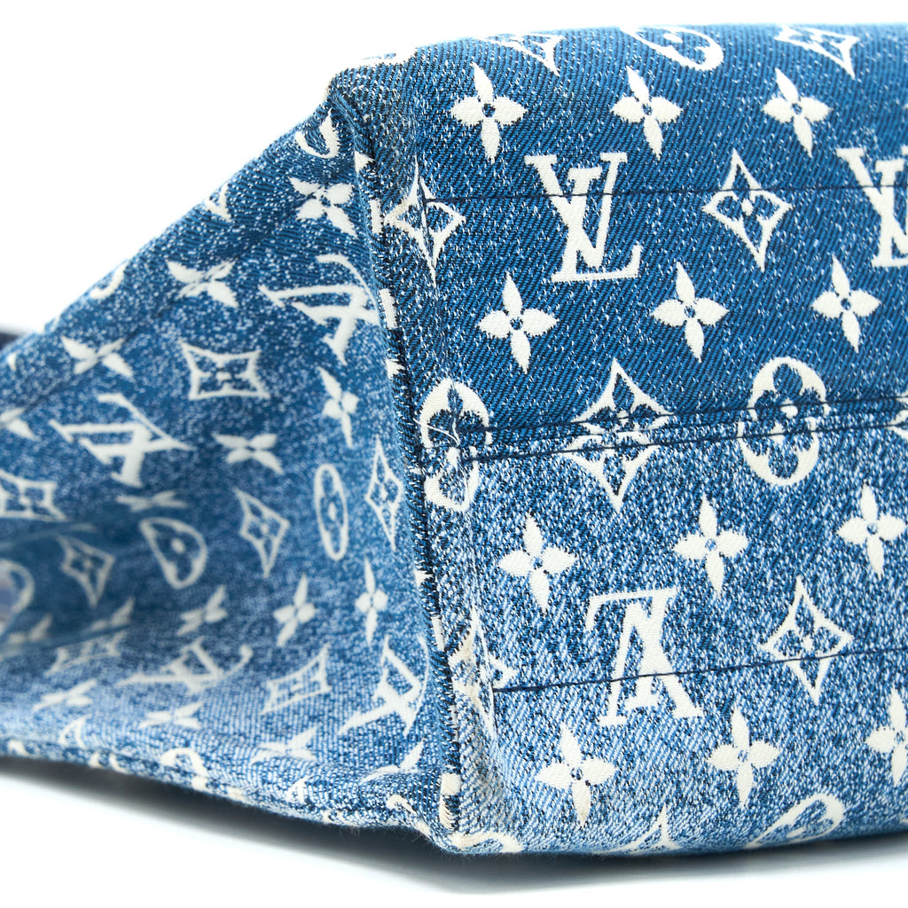 LOUIS VUITTON ONTHEGO MM MONOGRAM DENIM BLUE GHW
