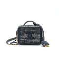 CHANEL TWEED AND PYTHON SMALL VANITY CASE