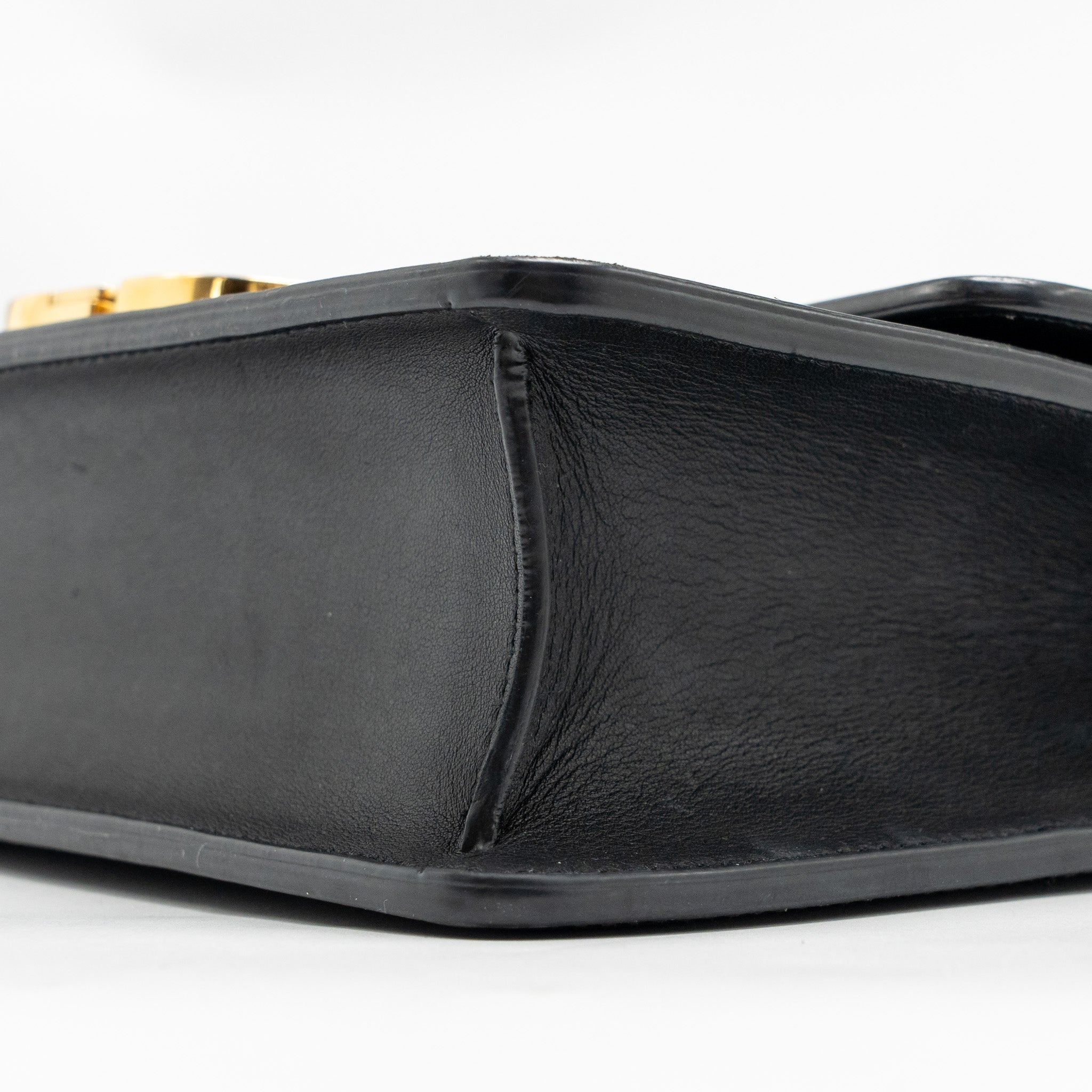 DIOR MEDIUM 30 MONTAIGNE FLAP BAG CALFSKIN BLACK GHW