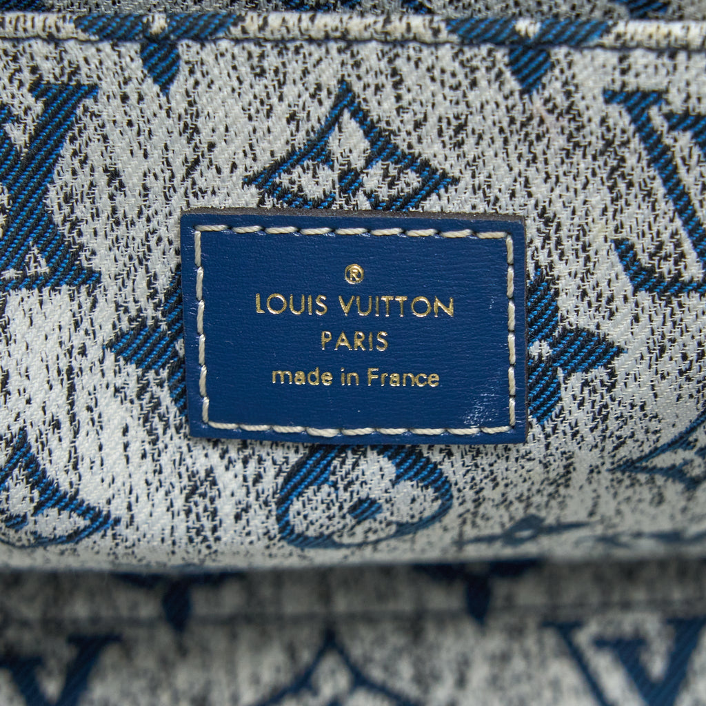 LOUIS VUITTON ONTHEGO MM MONOGRAM DENIM BLUE GHW