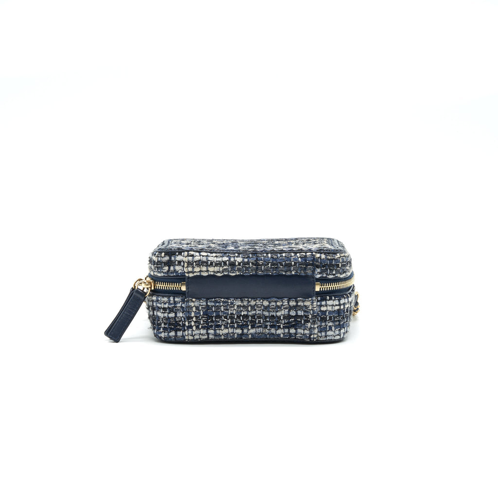 CHANEL TWEED AND PYTHON SMALL VANITY CASE