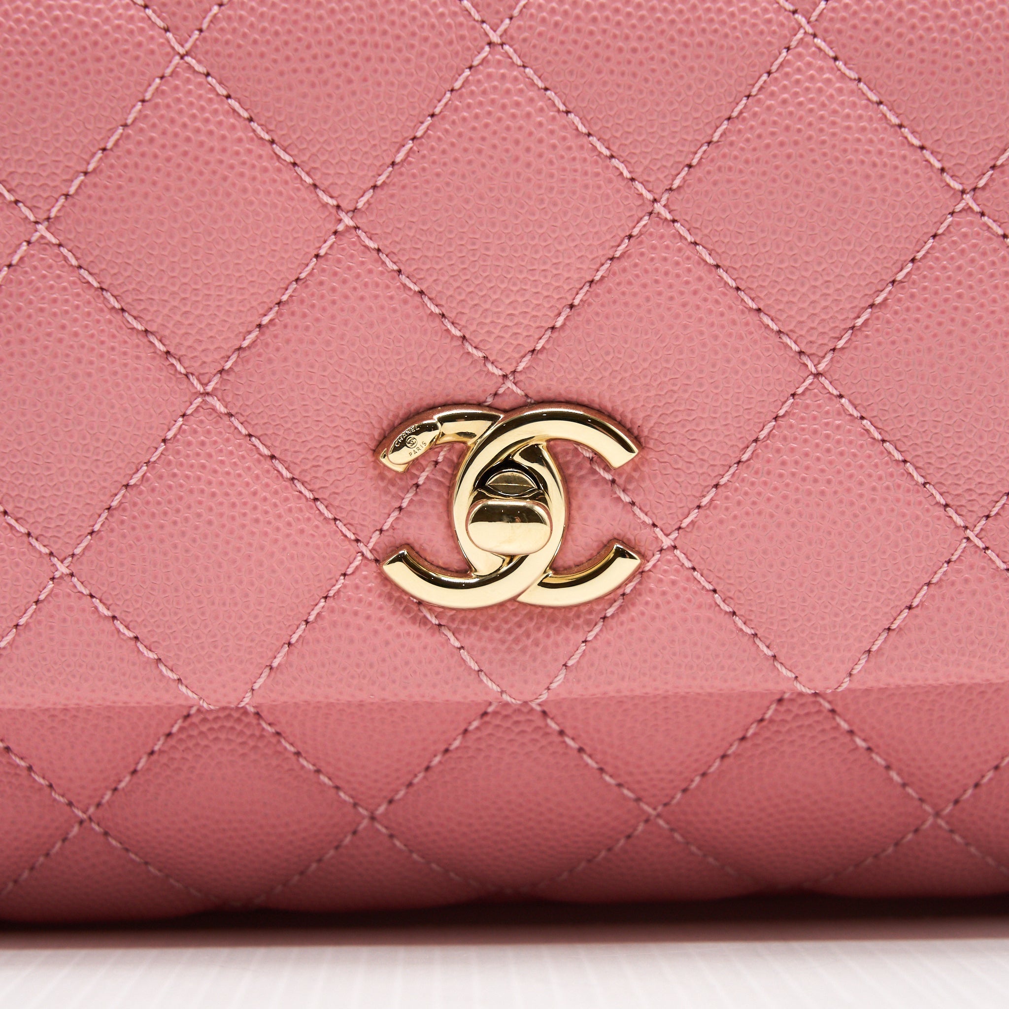 CHANEL SMALL COCO HANDLE 24CM CAVIAR PINK LGHW