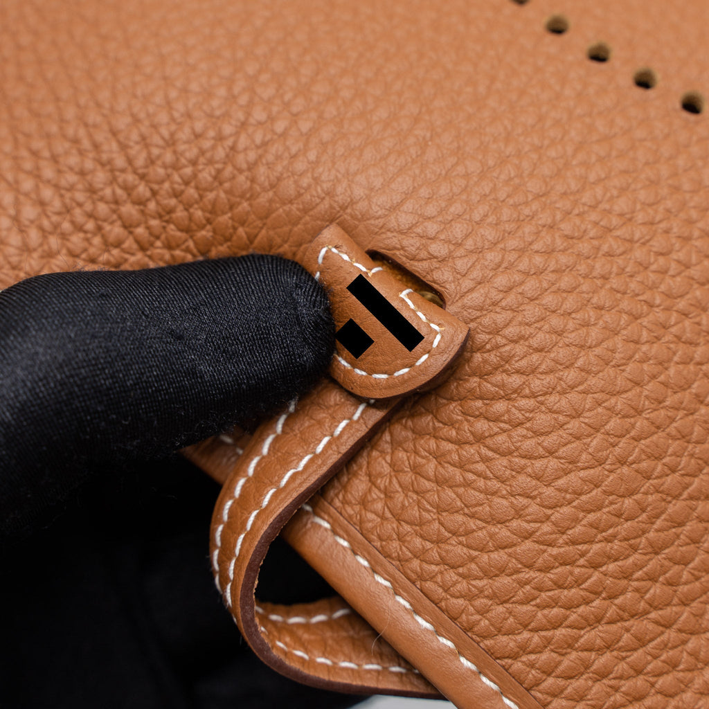 HERMES MINI EVELYN CLEMENCE GOLD GHW