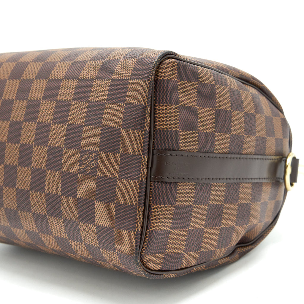 LOUIS VUITTON SPEEDY 25 DAMIER EBENE WITH STRAP