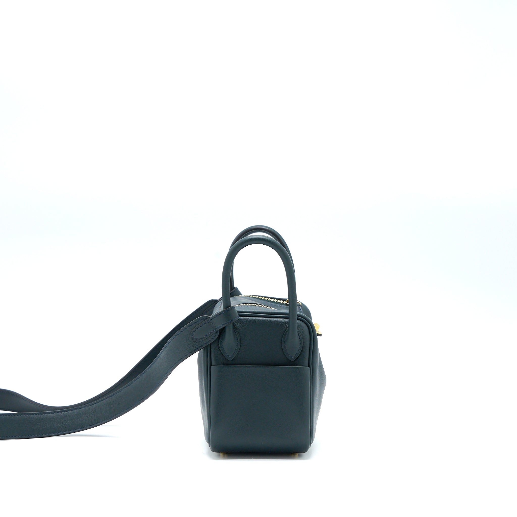 HERMES MINI LINDY SWIFT V0 VERT ROUSSEAU GHW