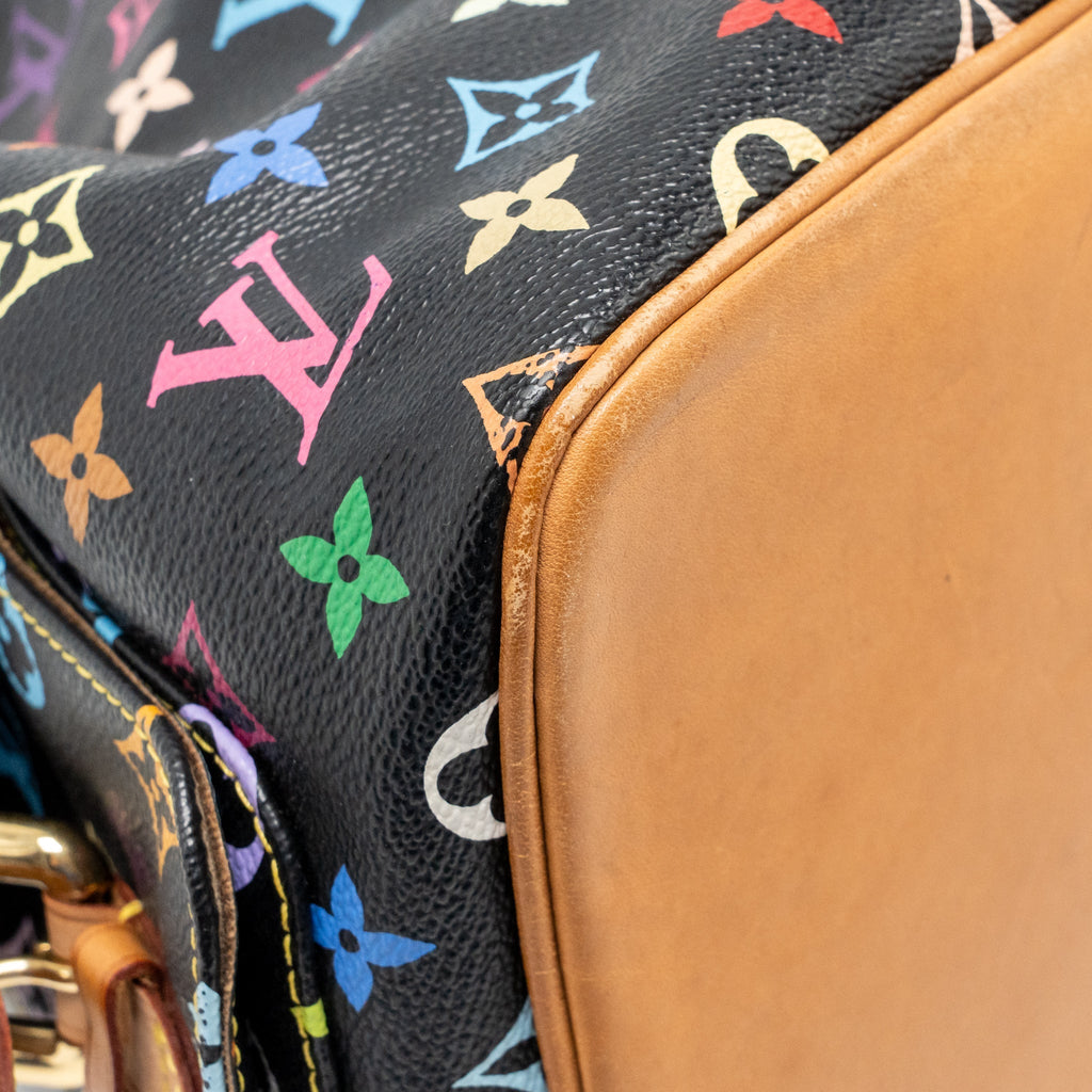 LOUIS VUITTON PETIT NOE BLACK MULTICOLOUR MONOGRAM CANVAS GHW