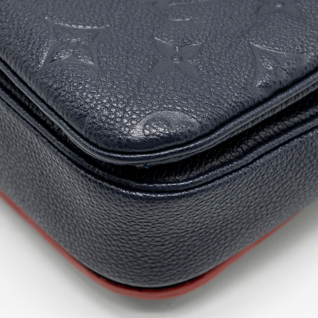 LOUIS VUITTON POCHETTE METIS MONOGRAM EMPREINTE MARINE/ROUGE GHW