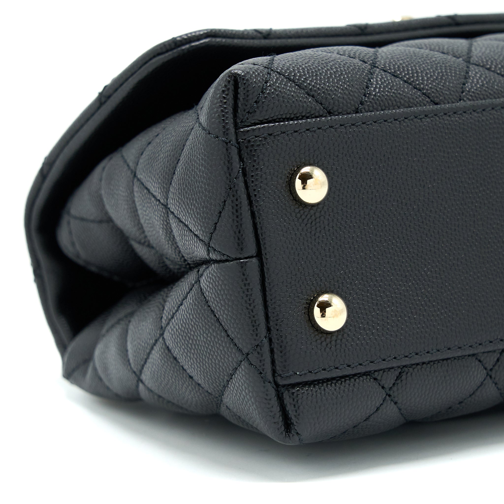 CHANEL SMALL COCO HANDLE CAVIAR BLACK LGHW