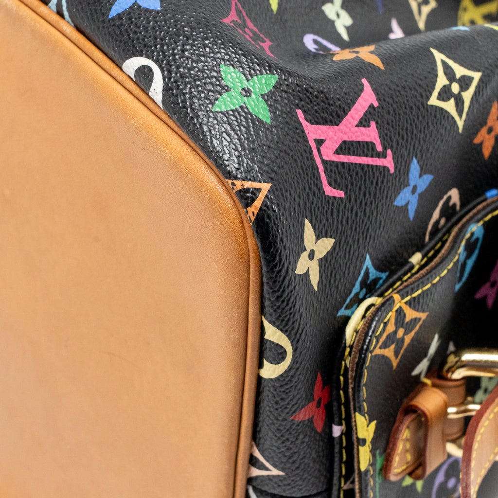 LOUIS VUITTON PETIT NOE BLACK MULTICOLOUR MONOGRAM CANVAS GHW