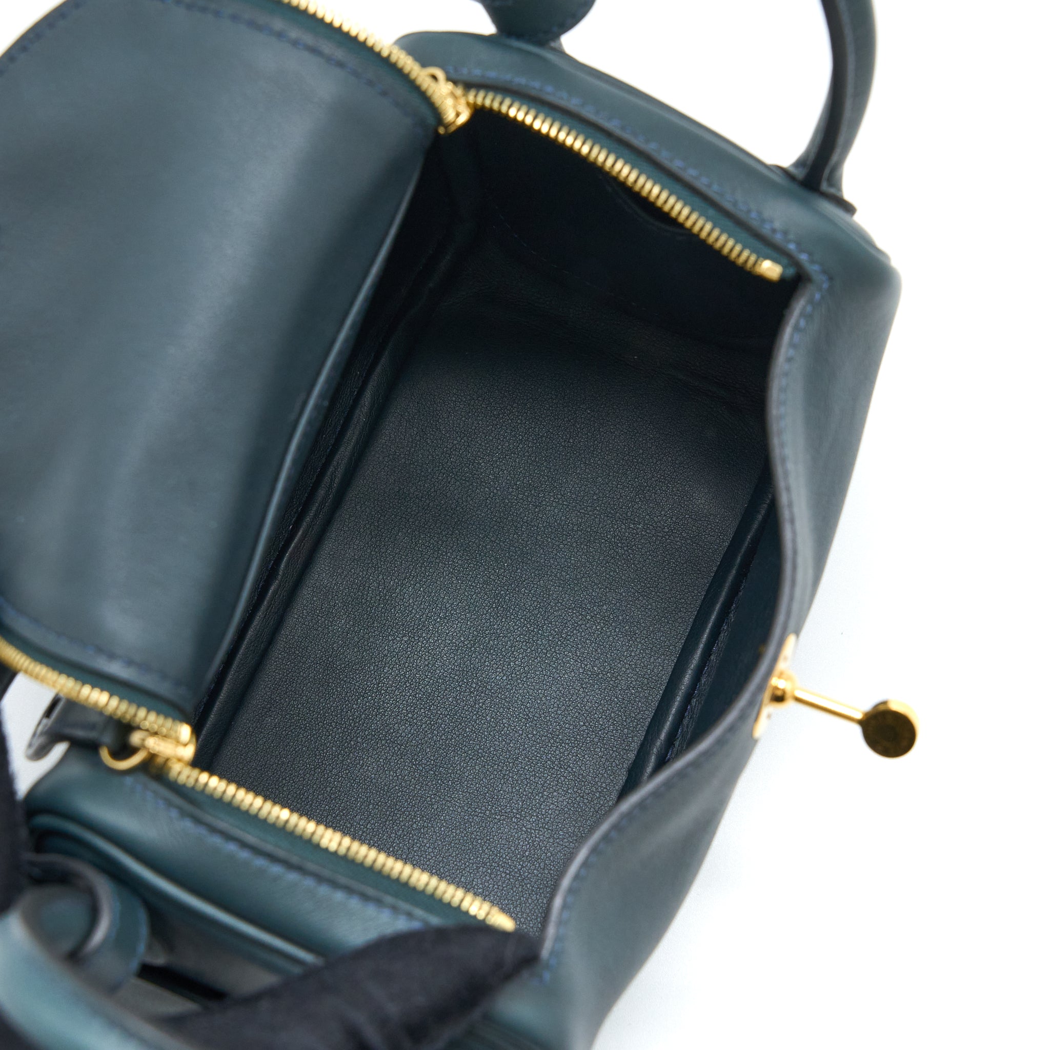 HERMES MINI LINDY SWIFT V0 VERT ROUSSEAU GHW