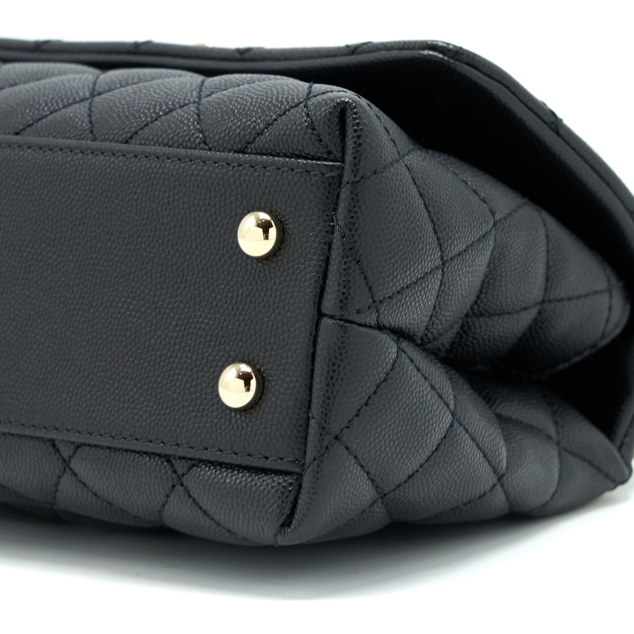 CHANEL SMALL COCO HANDLE CAVIAR BLACK LGHW