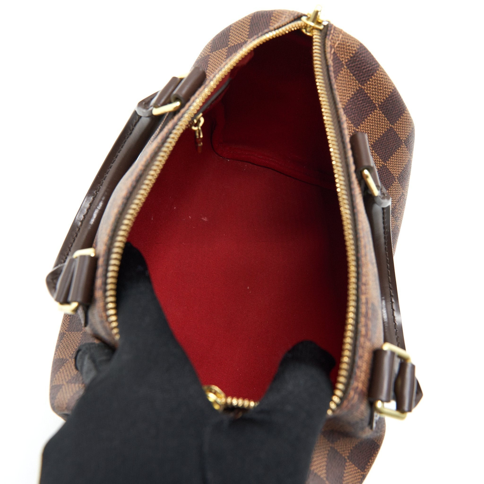 LOUIS VUITTON SPEEDY 25 DAMIER EBENE WITH STRAP