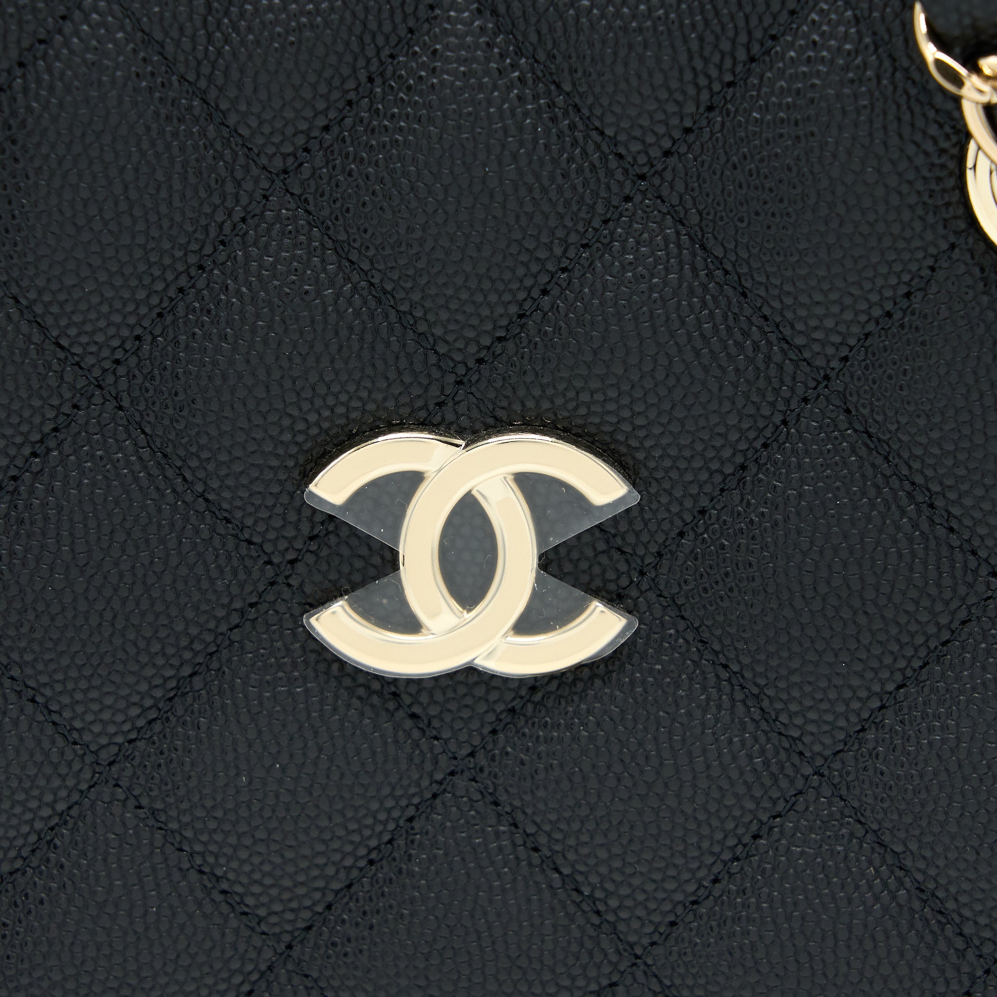CHANEL 22S MINI BUCKET BAG CAVIAR BLACK LGHW (MICROCHIP)