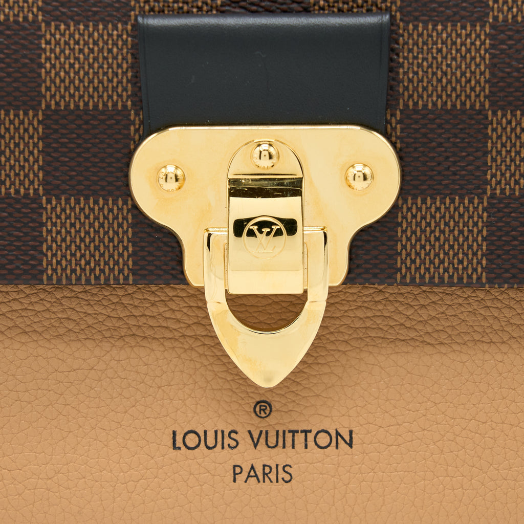 LOUIS VUITTON VAVIN PM DAMIER EBENE CANVAS BEIGE GHW