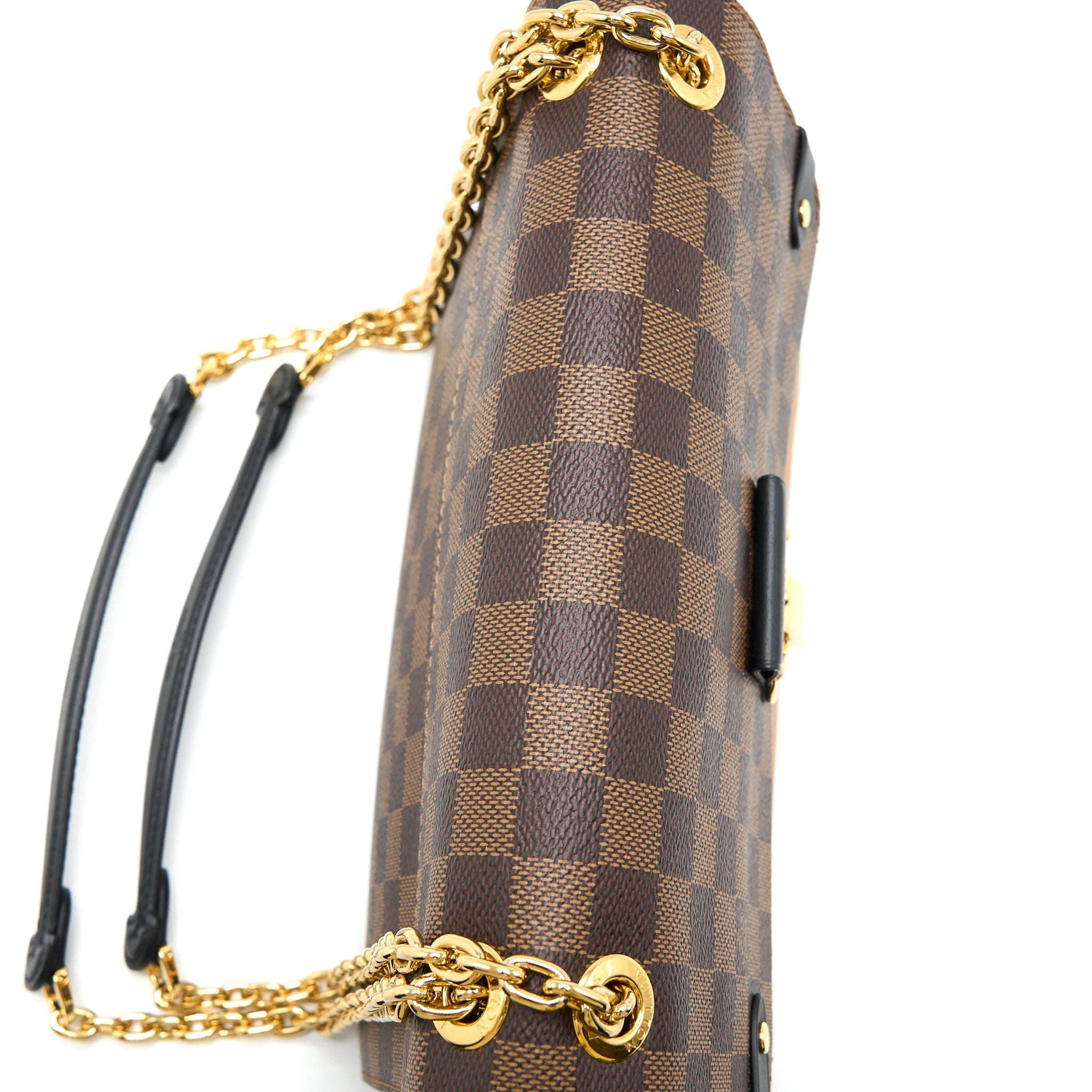 LOUIS VUITTON VAVIN PM DAMIER EBENE CANVAS BEIGE GHW