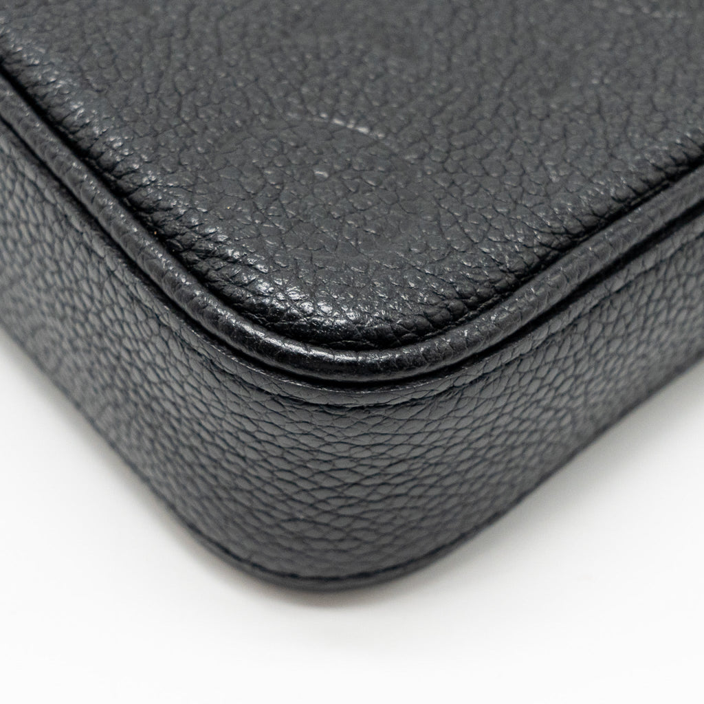 LOUIS VUITTON EASY POUCH ON STRAP EMPREINTE MONOGRAM BLACK GHW