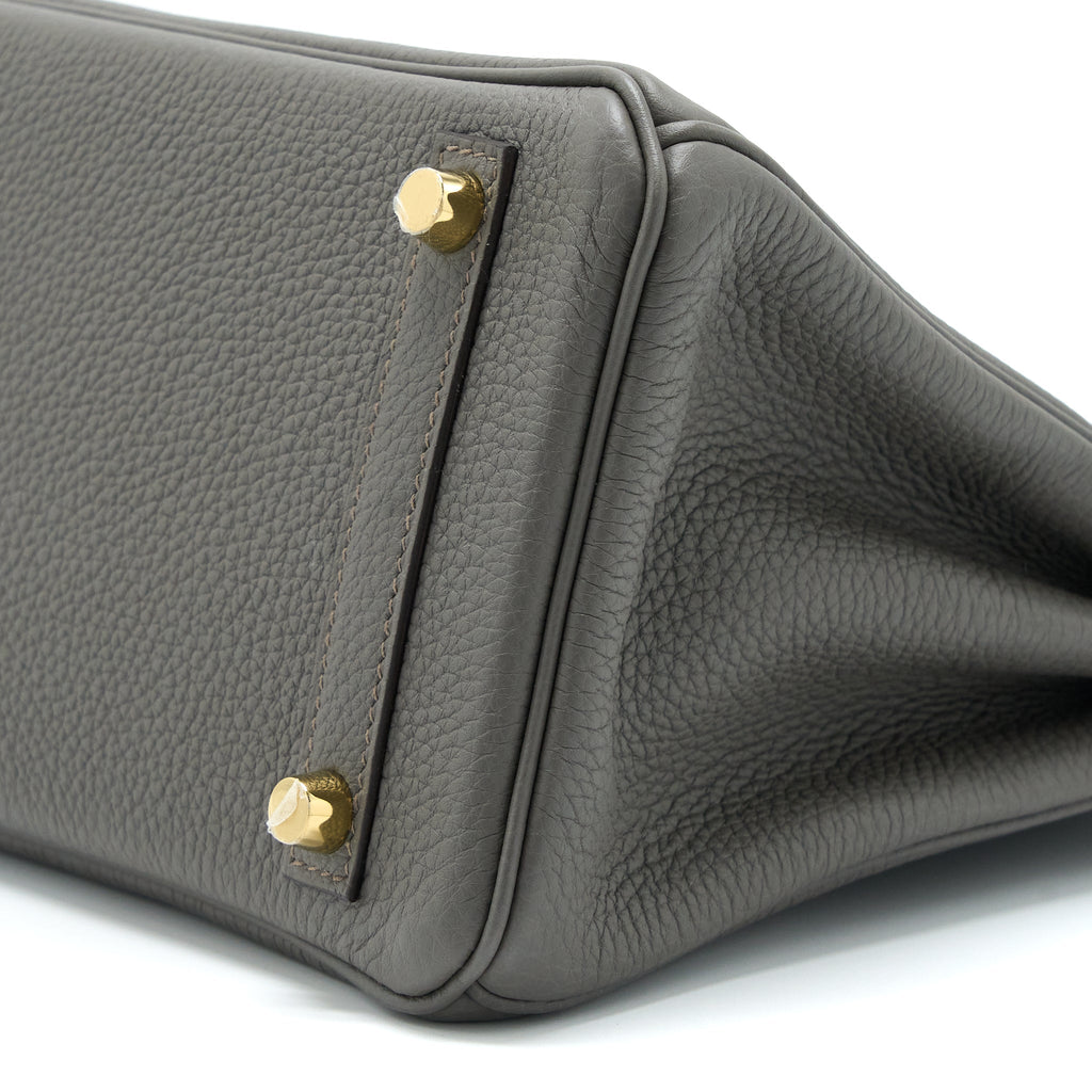 HERMES BIRKIN 25 TOGO 8F GRIS ETAIN GHW