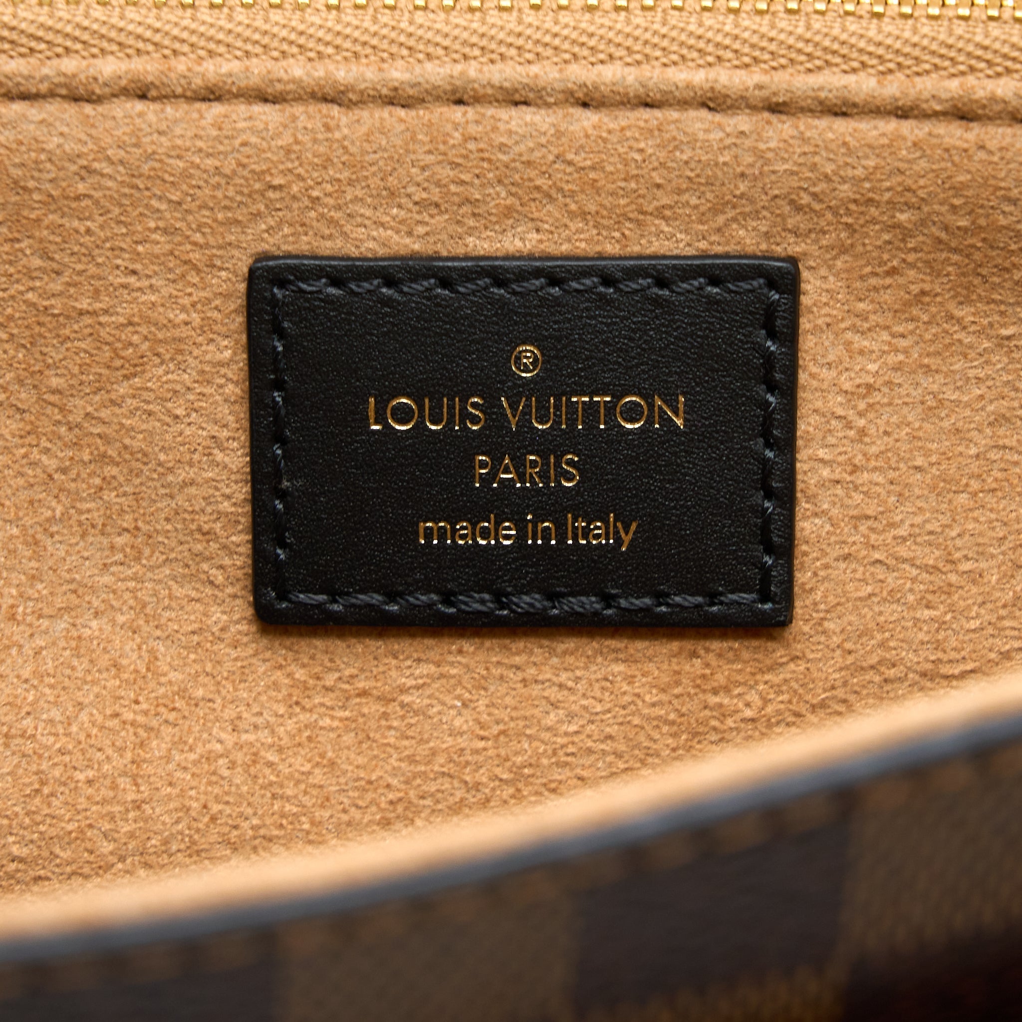 LOUIS VUITTON VAVIN PM DAMIER EBENE CANVAS BEIGE GHW