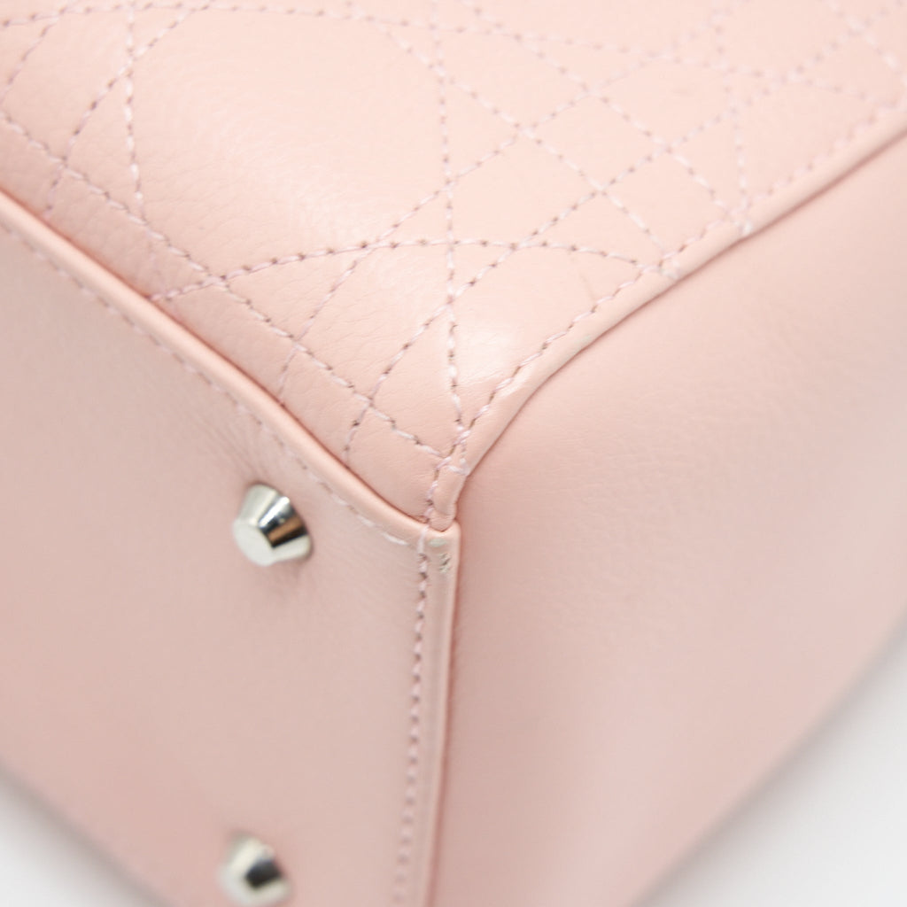 DIOR MEDIUM LADY DIOR CALFSKIN LIGHT PINK SHW