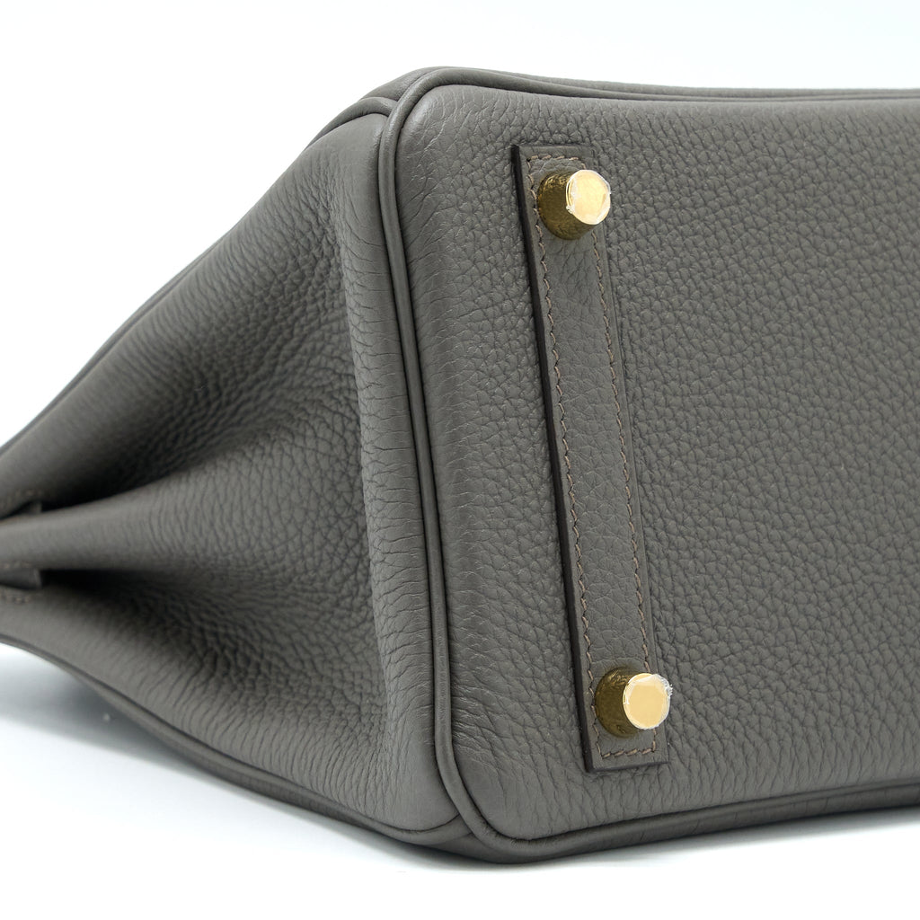 HERMES BIRKIN 25 TOGO 8F GRIS ETAIN GHW
