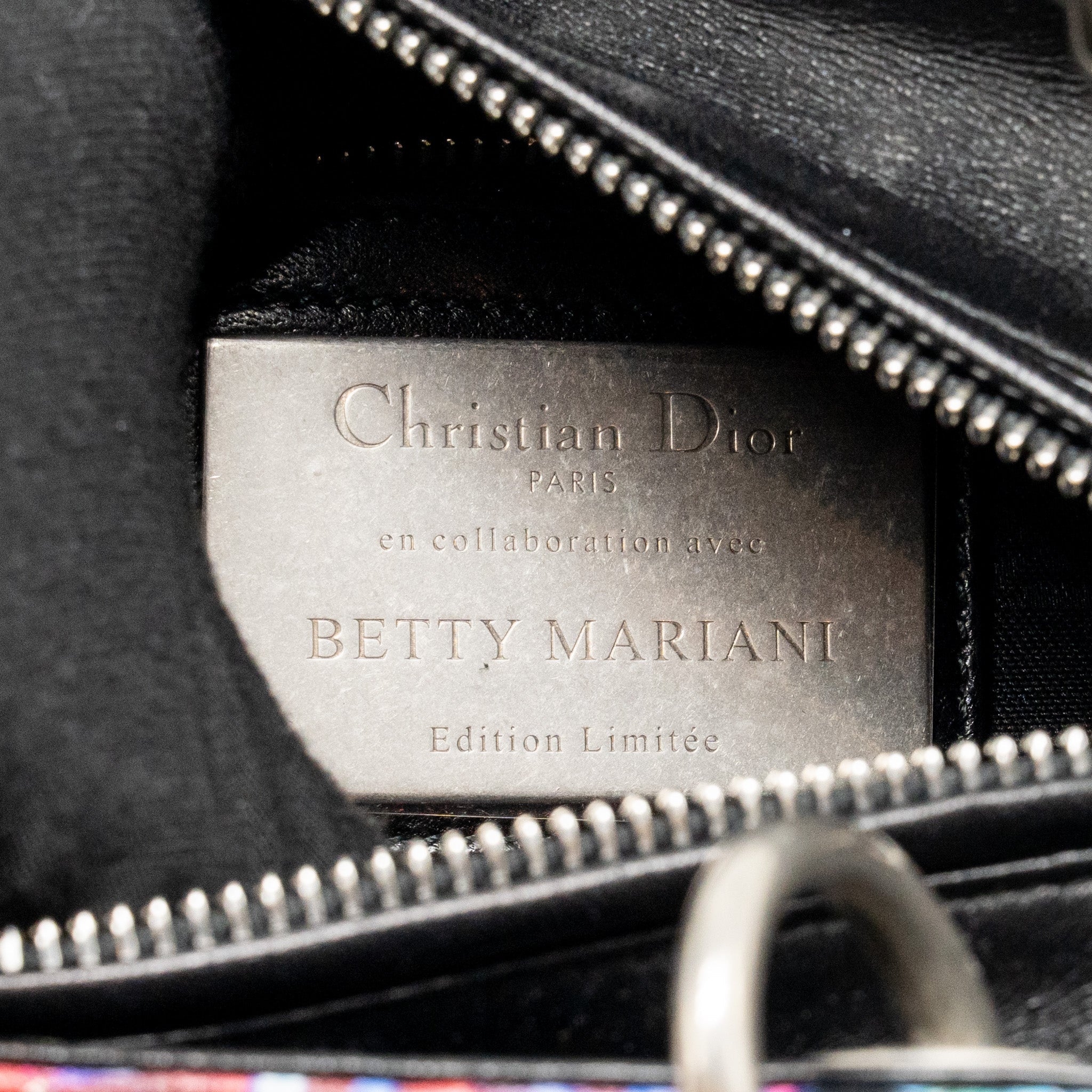 DIOR MEDIUM LADY DIOR ART BAG BETTY MARIANI LIMITED EDITION LEATHER MULTICOLOUR SHW