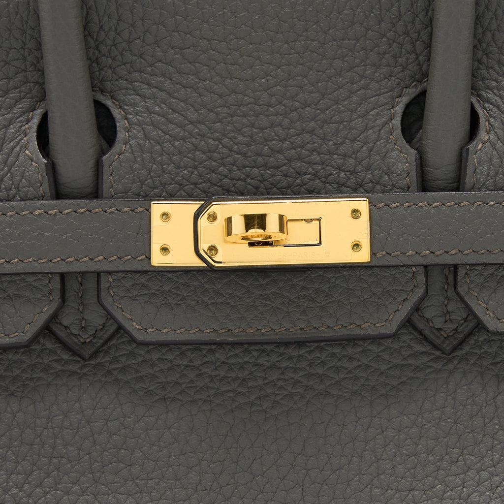 HERMES BIRKIN 25 TOGO 8F GRIS ETAIN GHW