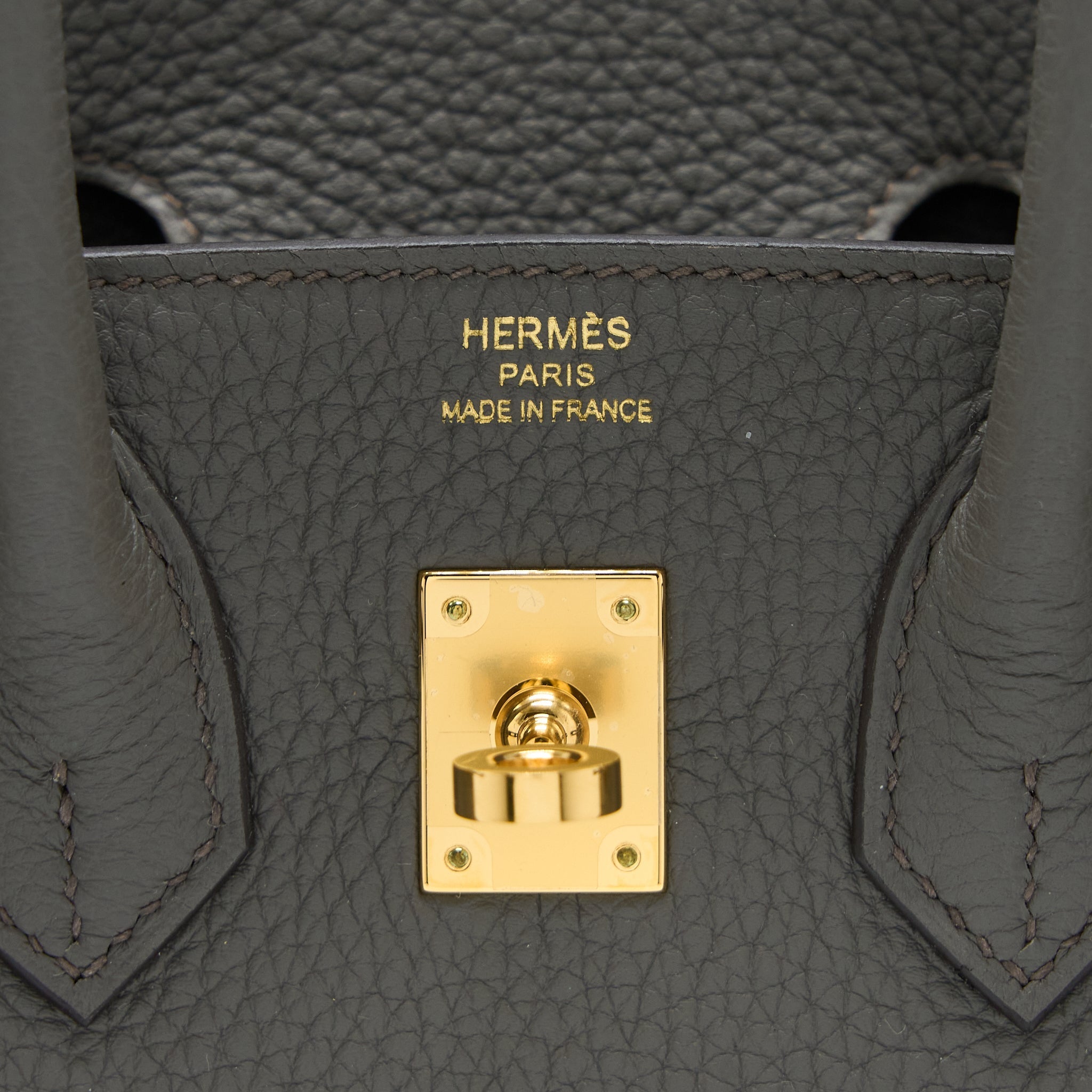 HERMES BIRKIN 25 TOGO 8F GRIS ETAIN GHW