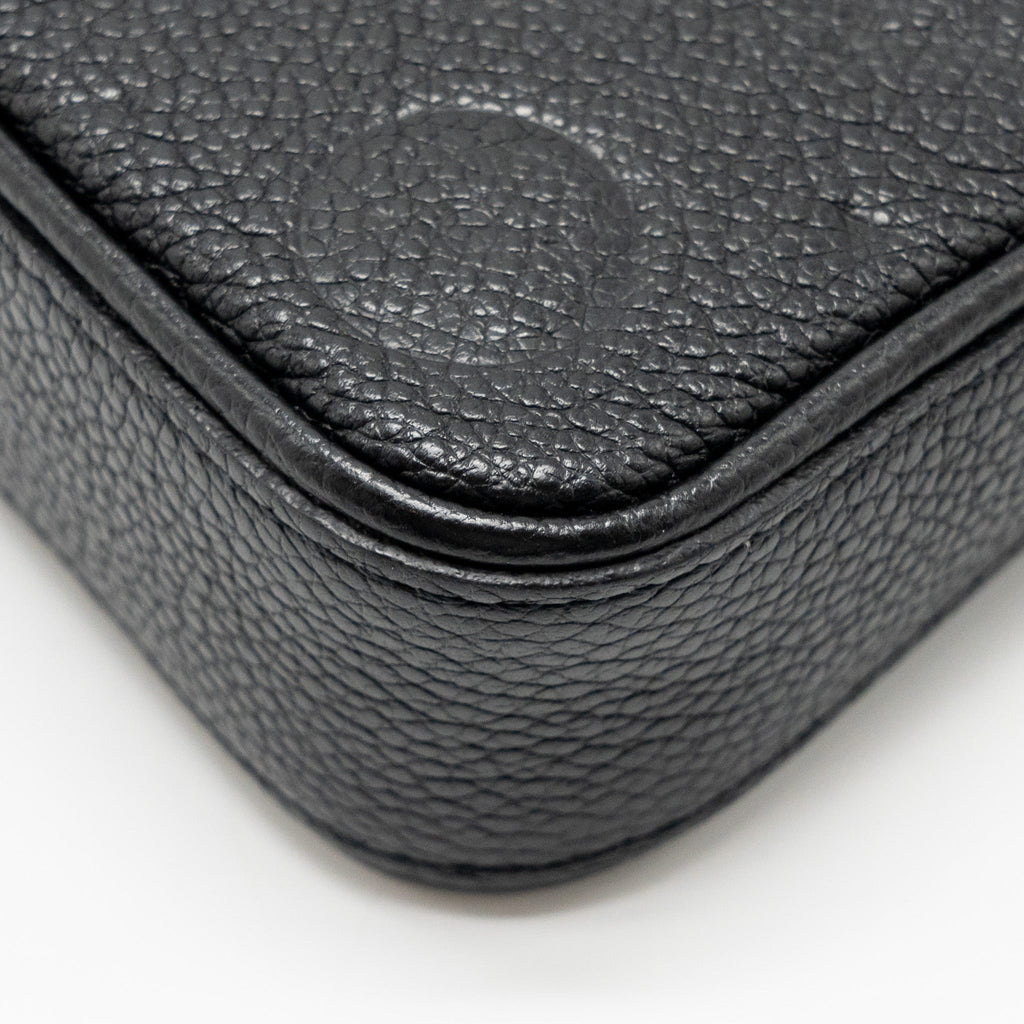 LOUIS VUITTON EASY POUCH ON STRAP EMPREINTE MONOGRAM BLACK GHW