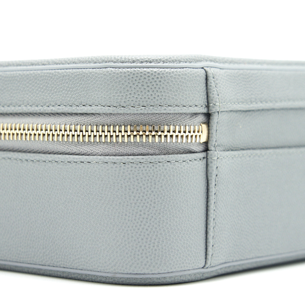 CHANEL CC FILIGREE VANITY CASE GREY LGHW