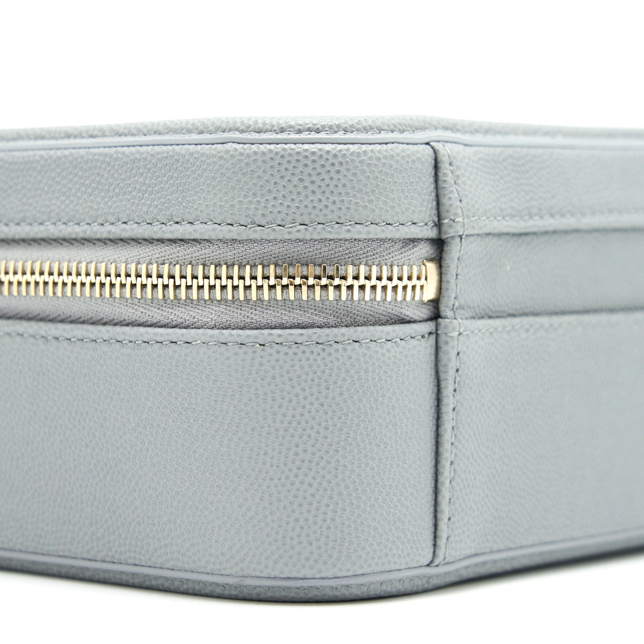 CHANEL CC FILIGREE VANITY CASE GREY LGHW