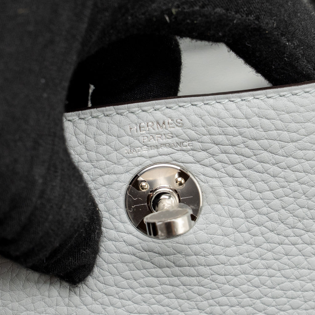 HERMES MINI LINDY II CLEMENCE BLUE GLACIER SHW