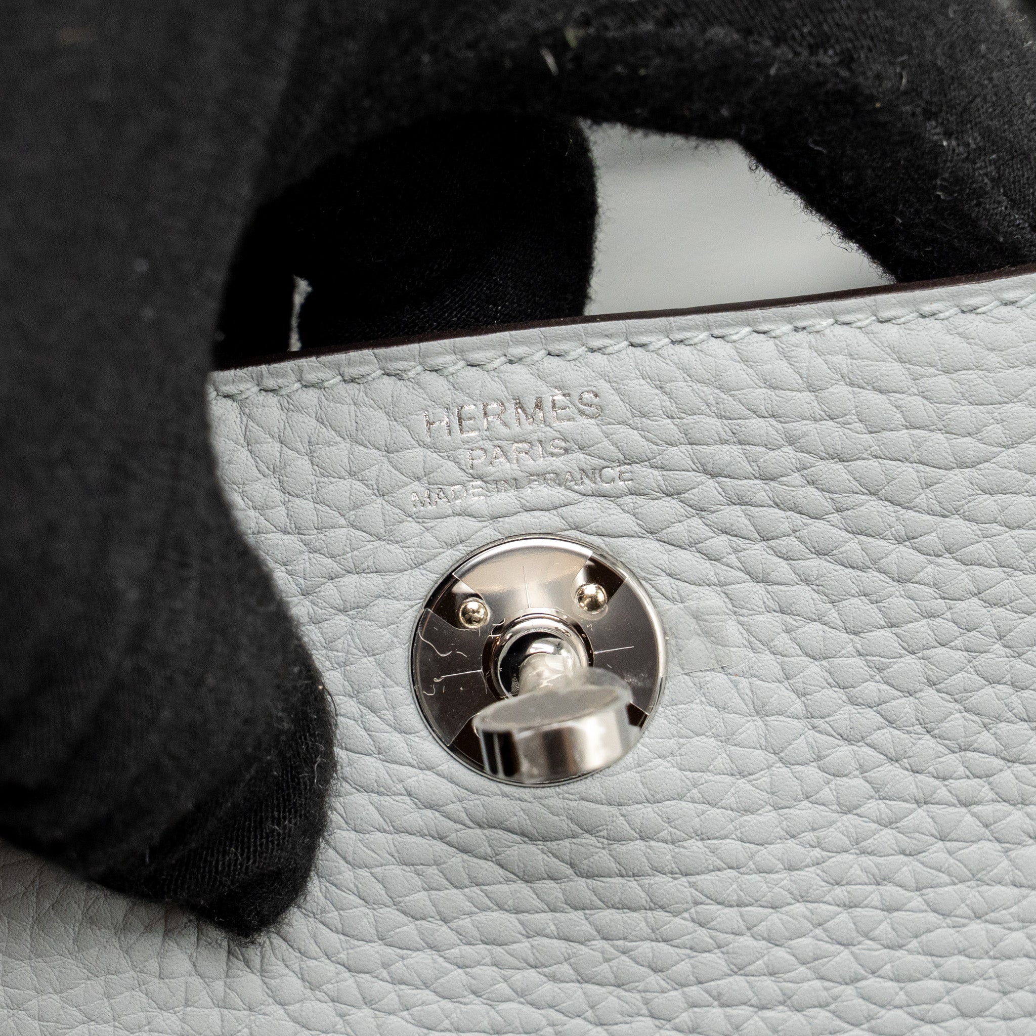 HERMES MINI LINDY II CLEMENCE BLUE GLACIER SHW