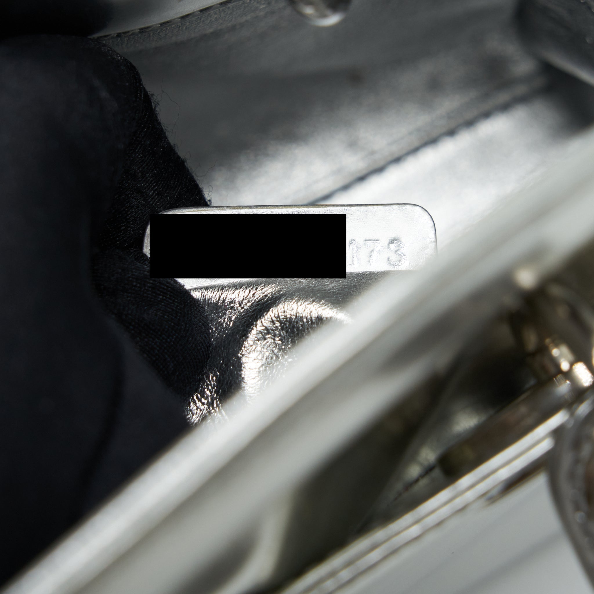 DIOR MINI LADY DIOR METALLIC SILVER SHW