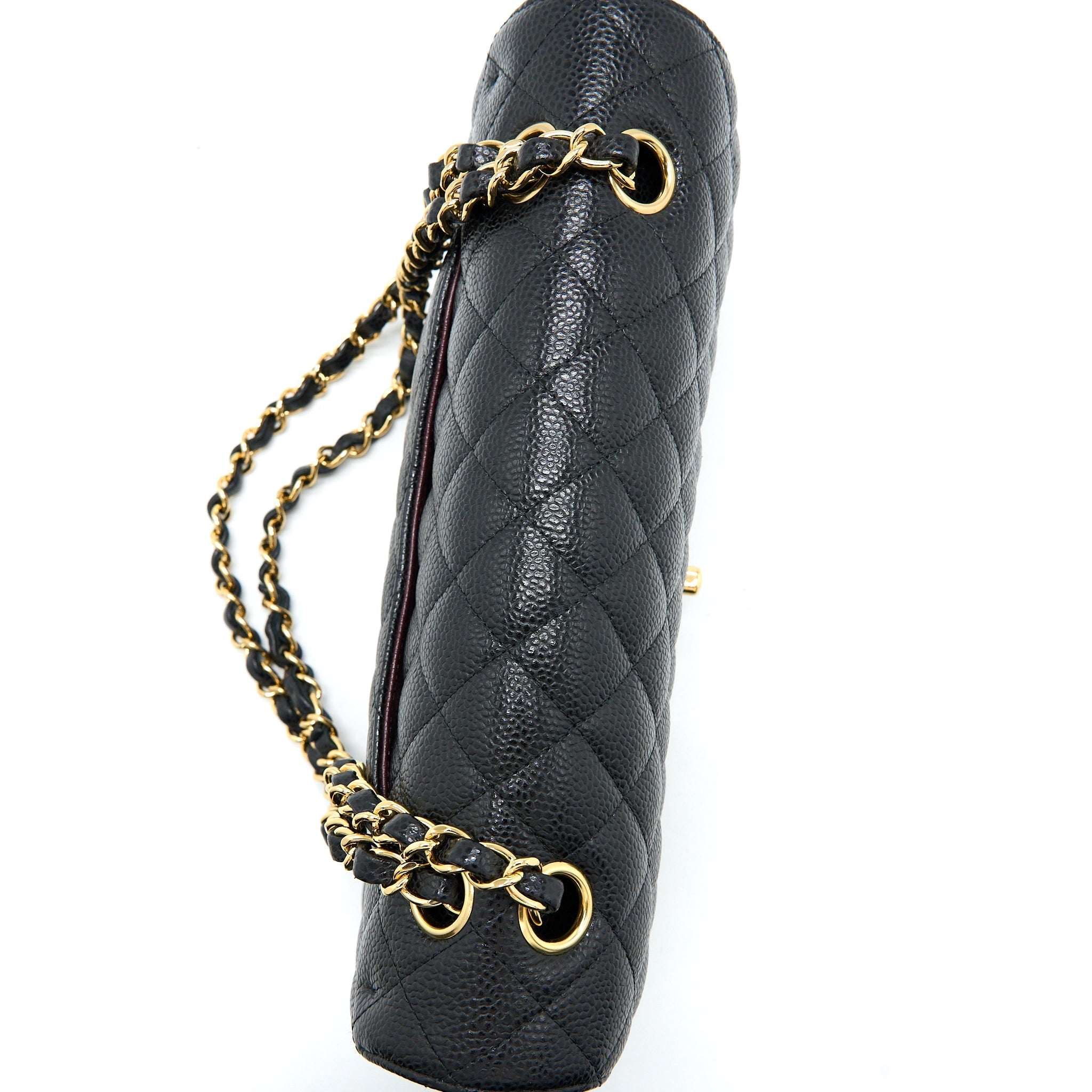 CHANEL MEDIUM CLASSIC DOUBLE FLAP BAG CAVIAR BLACK GHW